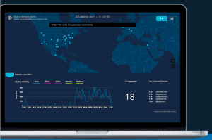 Screen shot of DNS data across the network
