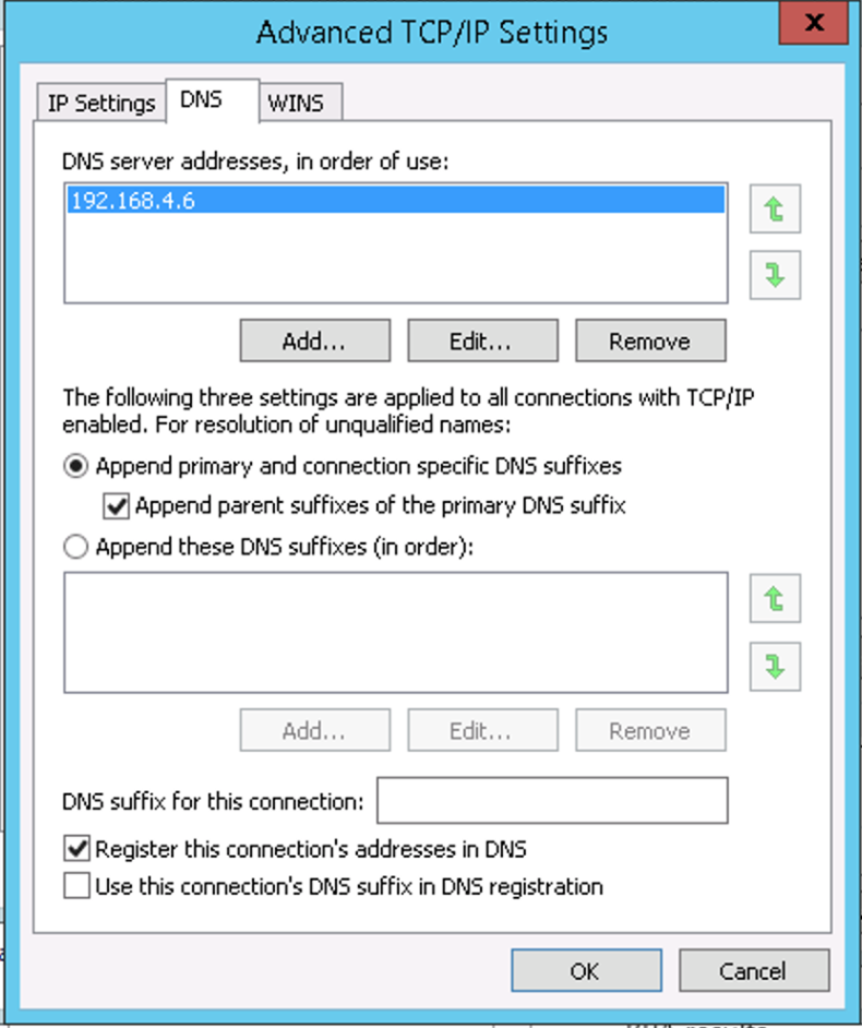 Screenshot of selecting BlueCat for Active Directory DNS