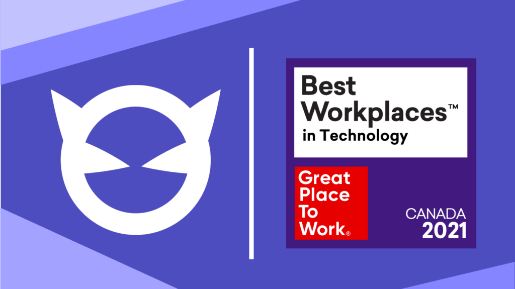 Bluecat logo with great place to work award