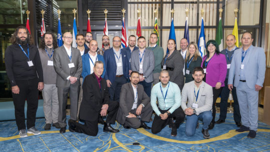 Group photo of new Serbian employees, BlueCat executives, and CS leaders.