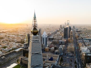 Aerial city mage of Riyadh, Saudi Arabia