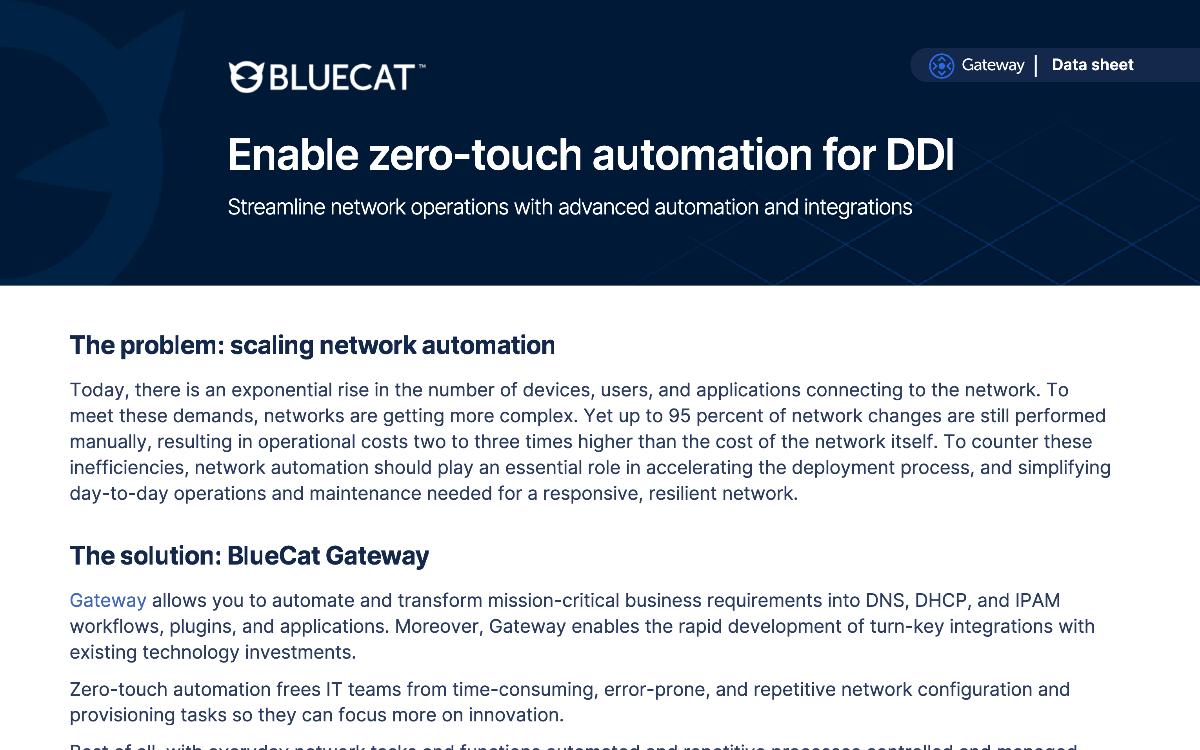 Automation Header BlueCat Gateway – BlueCat Networks